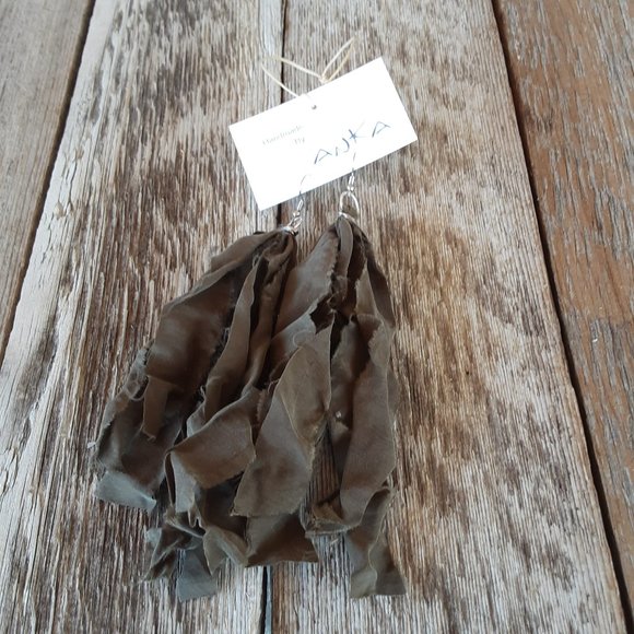 Handmade Fabric Earrings - Picture 4 of 7